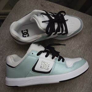 DC Womens White and Mint Sneakers